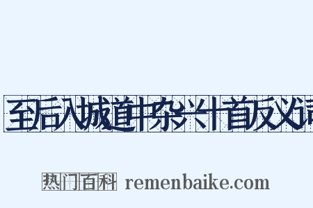 至后入城道中杂兴十首反义词是什么意思的图片